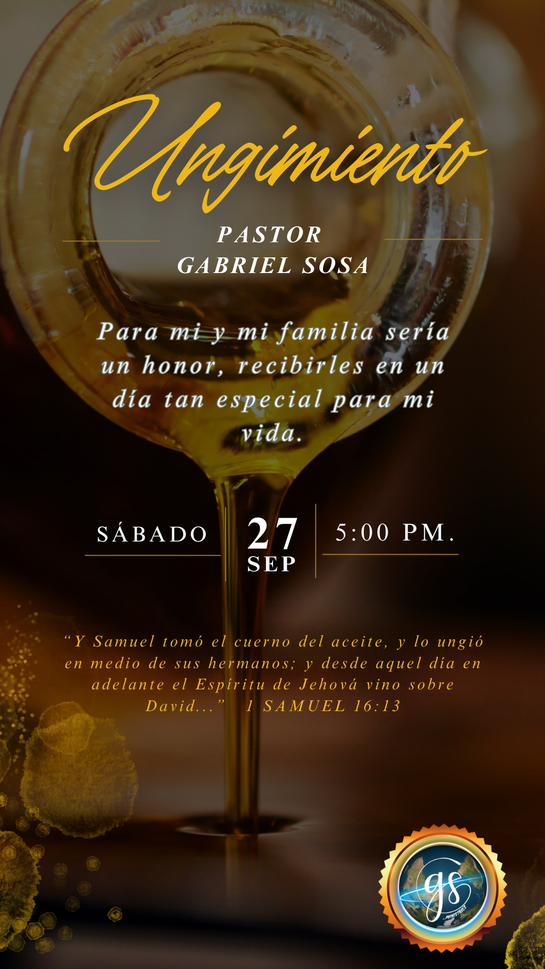 invitacion de ungimiento